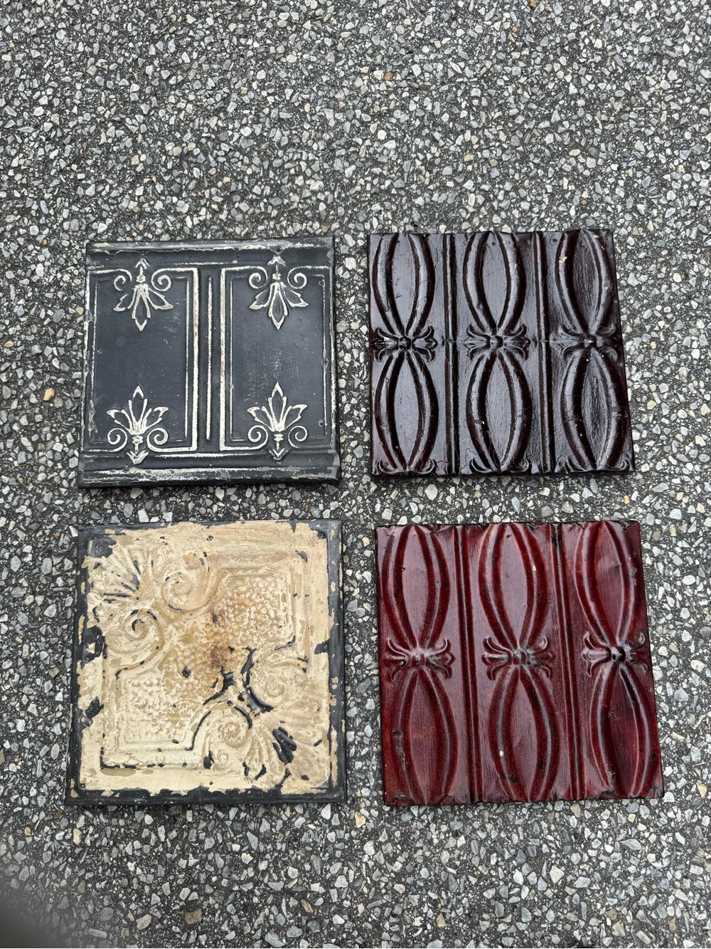 4 Olde Good Things wall ceiling decor tiles Restoration hardware vintage